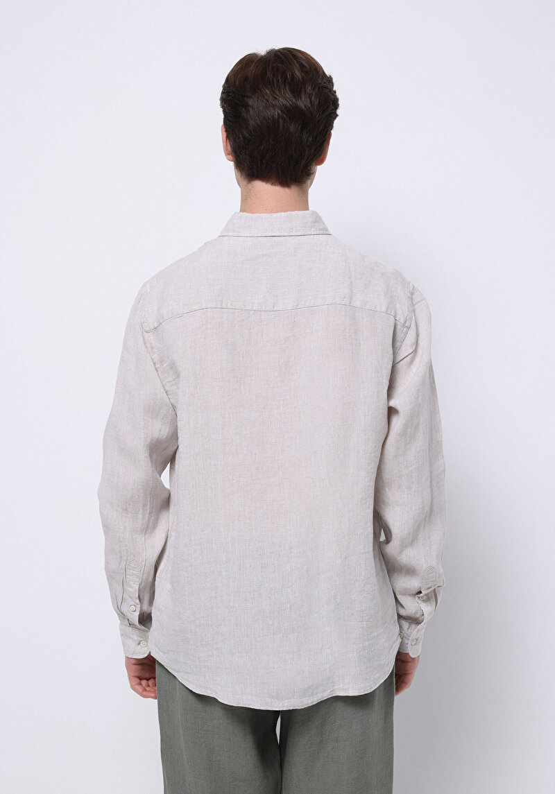 Зображення Сорочка З Довгим Рукавом Чоловіча Бежева Cl1074493