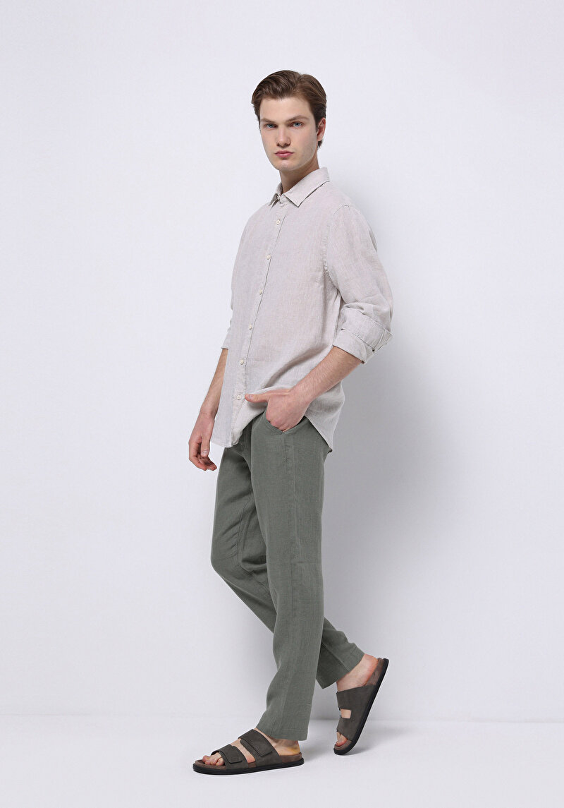 Показати інформацію про Сорочка З Довгим Рукавом Чоловіча Бежева  Cl1074493