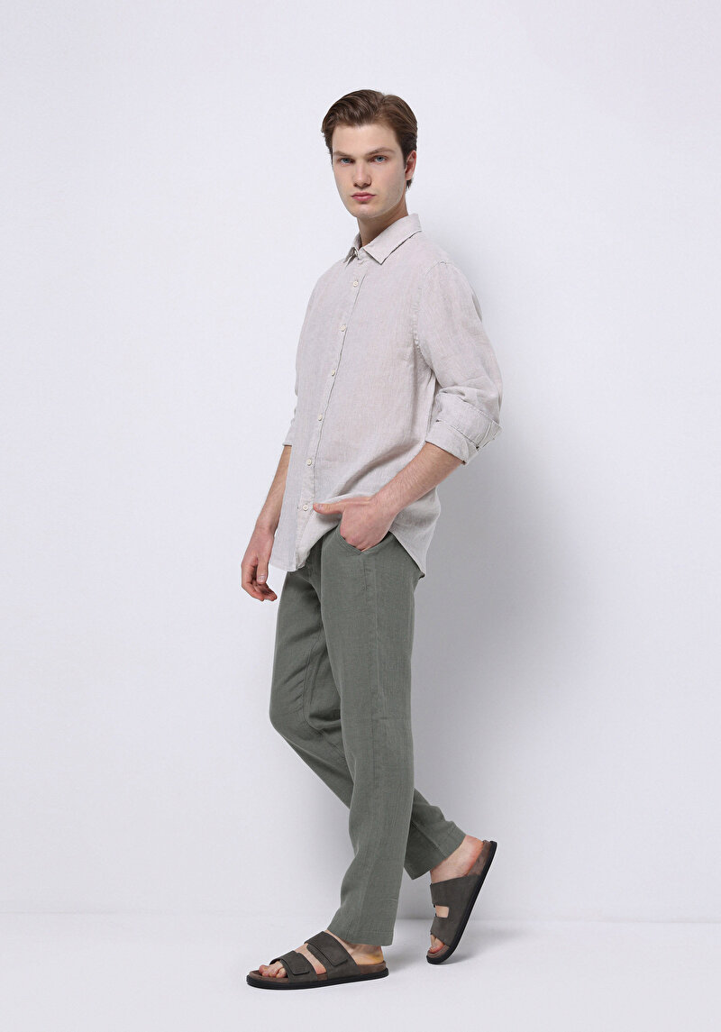 Зображення Сорочка З Довгим Рукавом Чоловіча Бежева Cl1074493