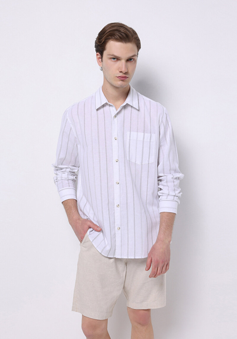 Зображення Сорочка З Довгим Рукавом Чоловіча Біла  Cl1074499