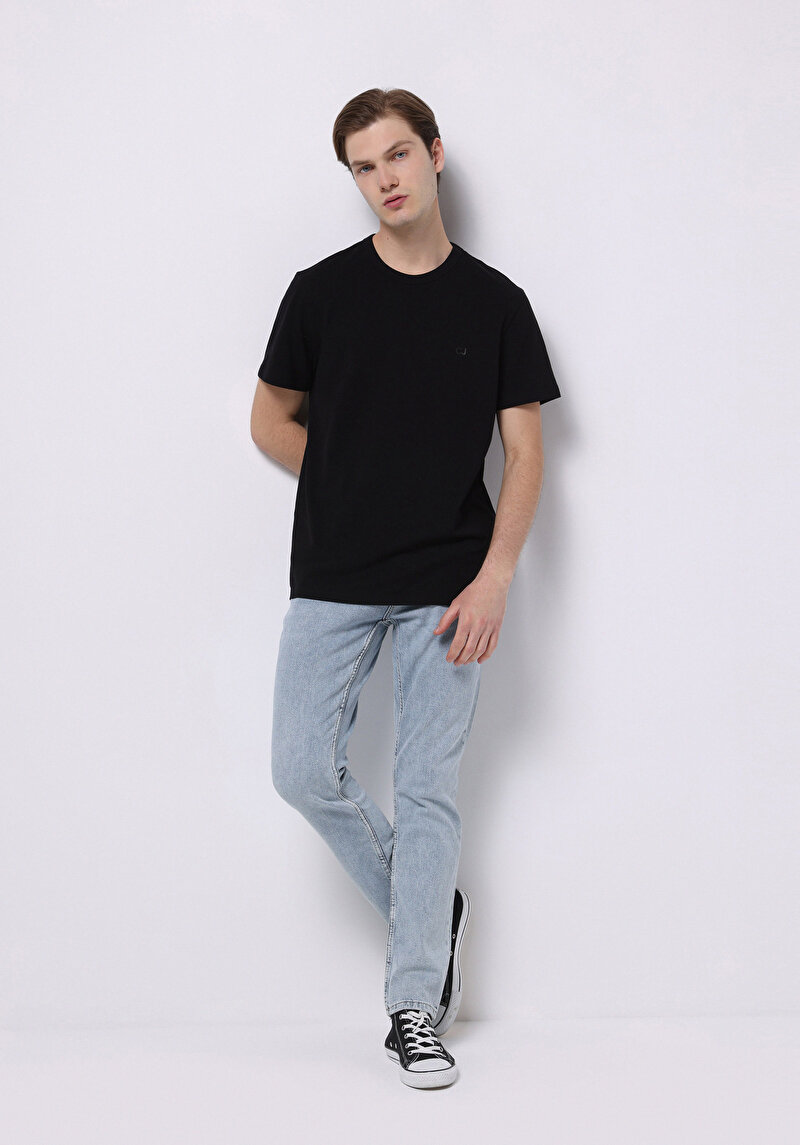 Зображення 044 Karl Джинси Чоловічі Блакитні Прямого Крою Cl1074729