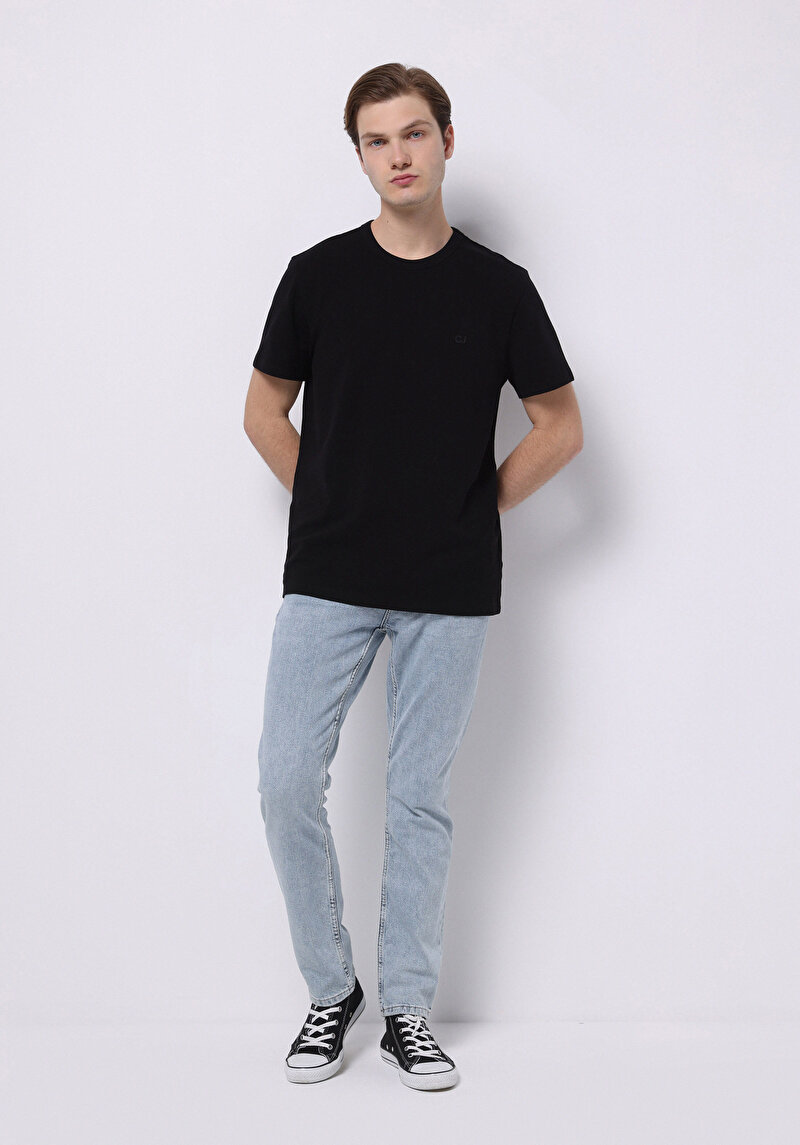 Зображення 044 Karl Джинси Чоловічі Блакитні Прямого Крою Cl1074729