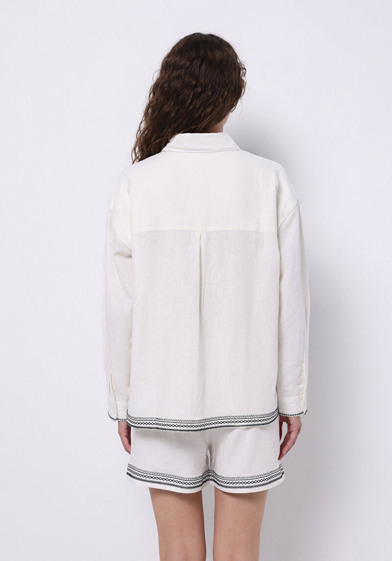 Показати інформацію про Сорочка З Довгим Рукавом Жіноча Біла  Cl1075191