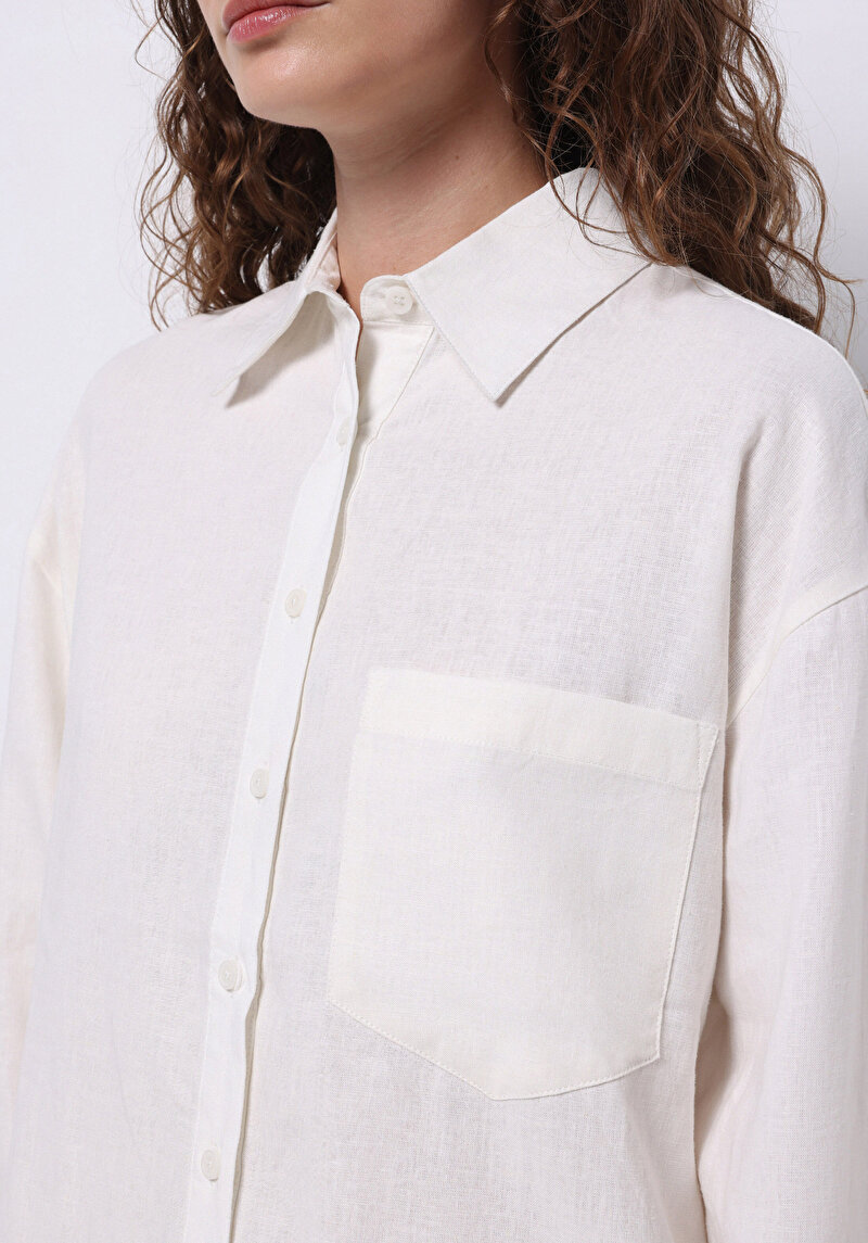 Показати інформацію про Сорочка З Довгим Рукавом Жіноча Біла  Cl1075191