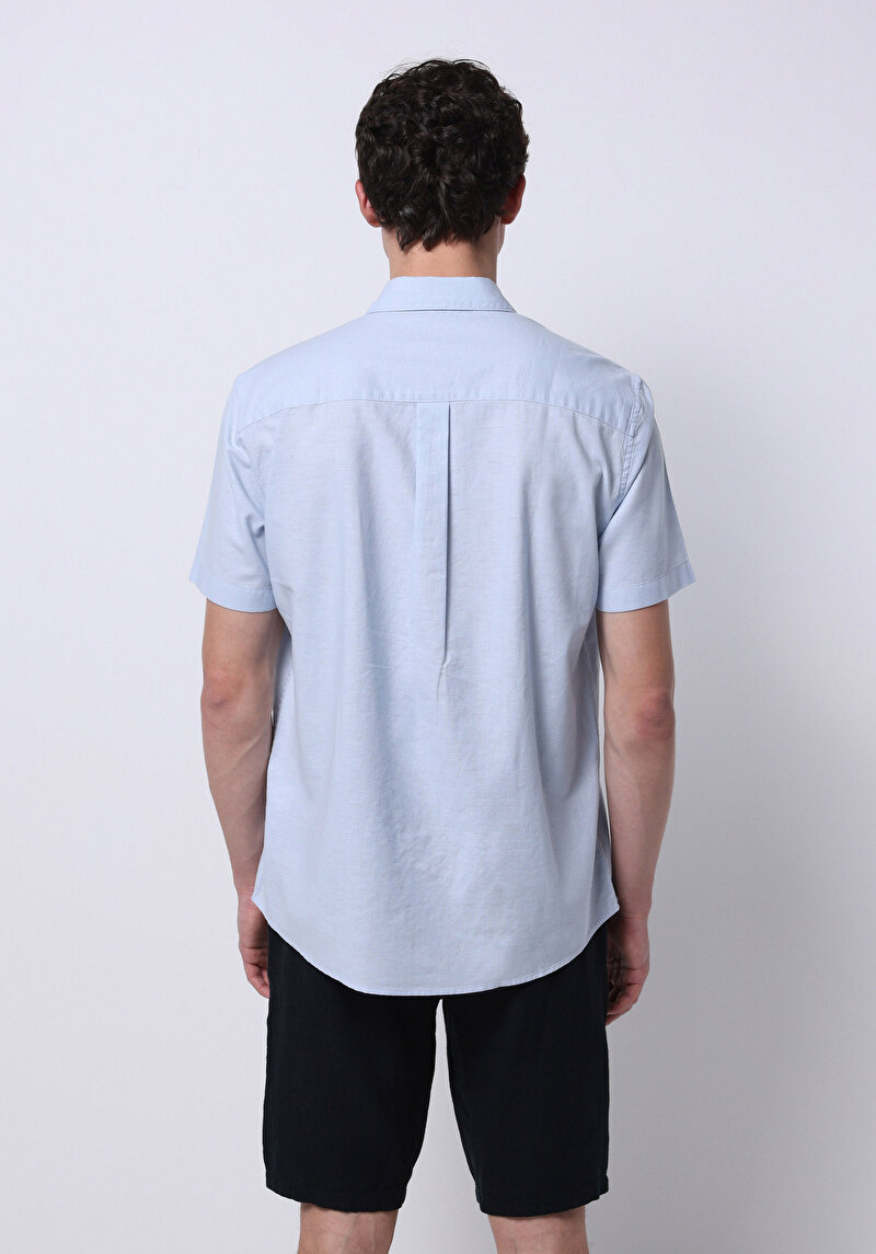 Зображення Сорочка З Коротким Рукавом Чоловіча Блакитна Cl1074069