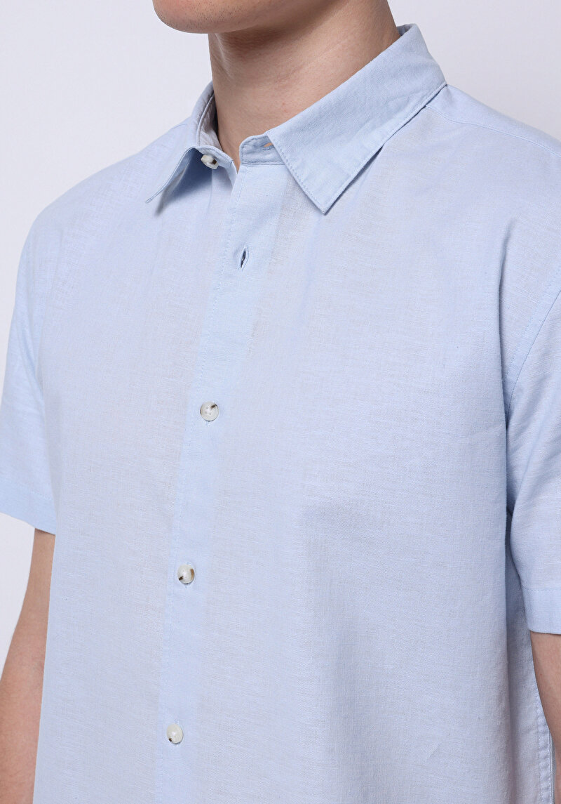 Зображення Сорочка З Коротким Рукавом Чоловіча Блакитна Cl1074069