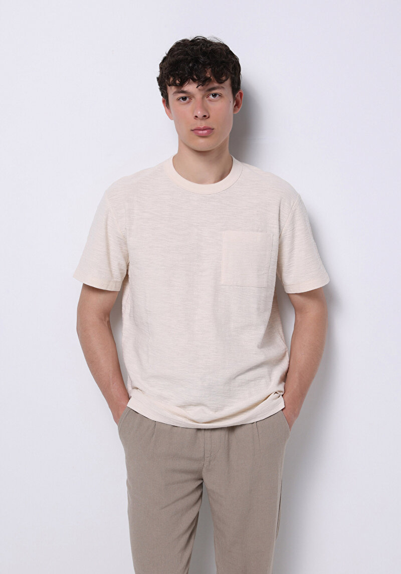 Зображення Футболка З Коротким Рукавом Чоловіча Бежева  Cl1074161