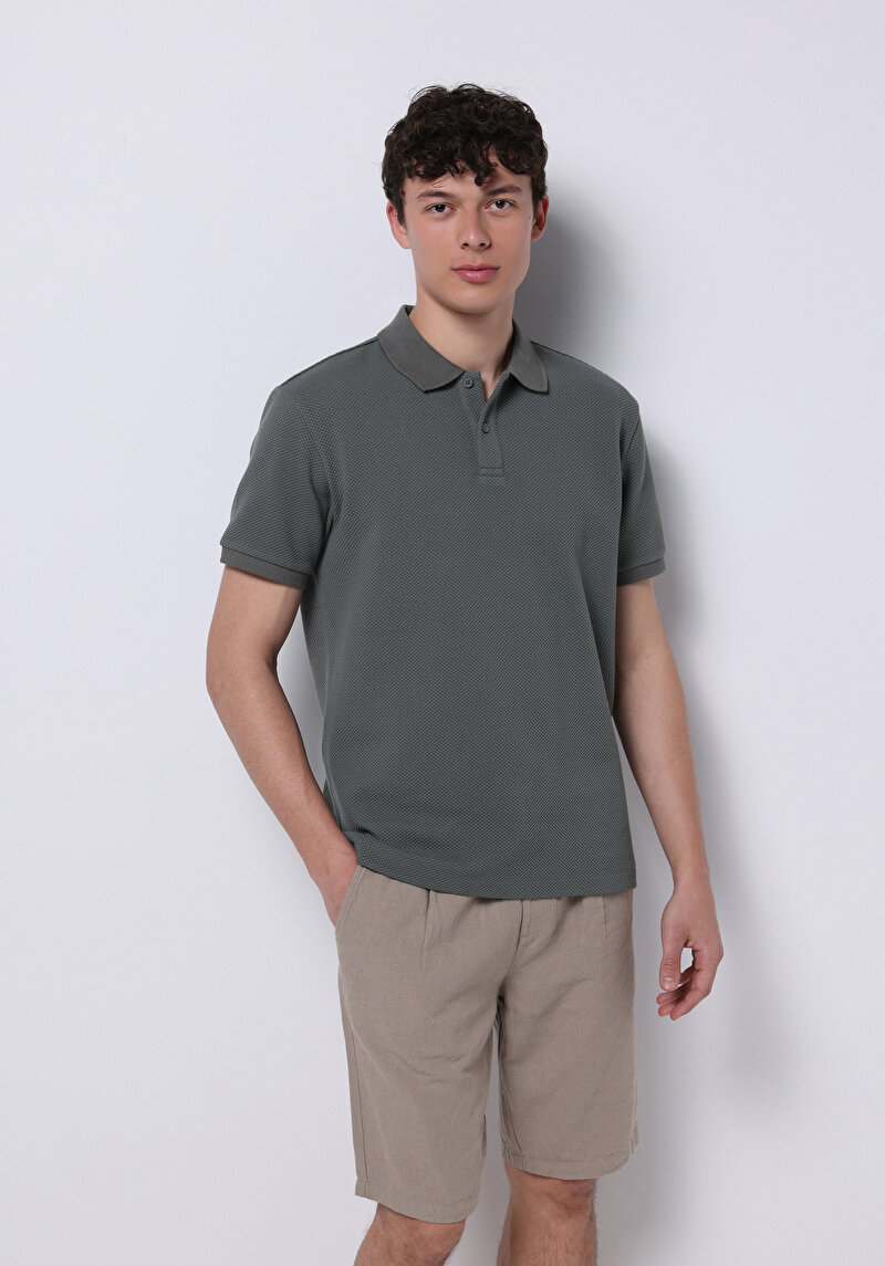 Зображення Поло З Коротким Рукавом Чоловіче Зелене Cl1074715