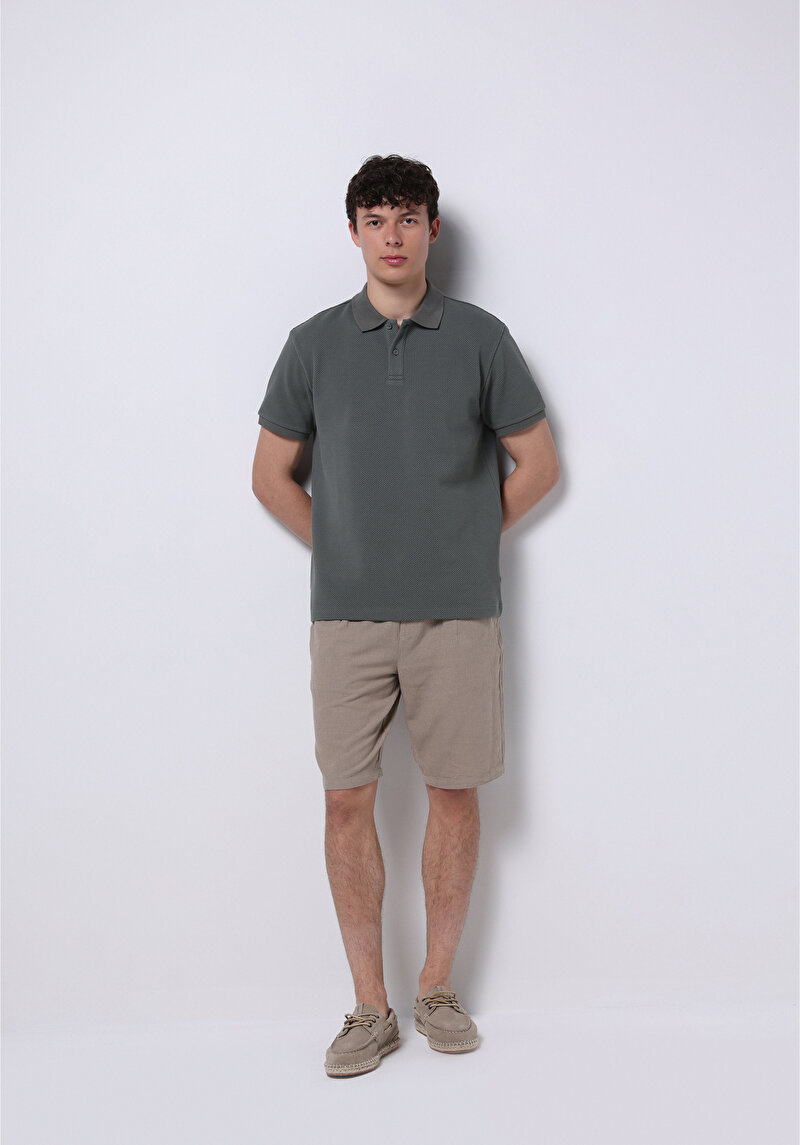 Зображення Поло З Коротким Рукавом Чоловіче Зелене Cl1074715