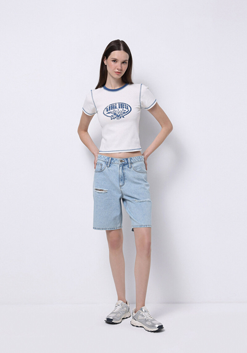 Показати інформацію про Футболка З Коротким Рукавом Жіноча Біла  Cl1073172