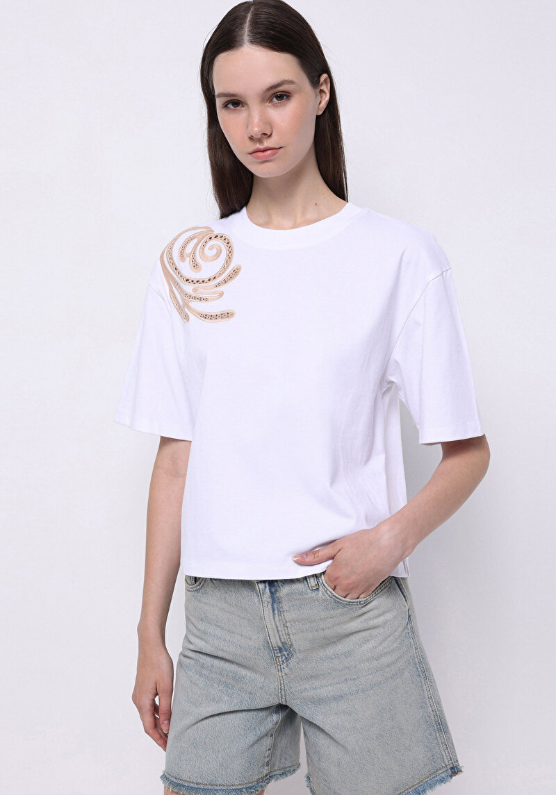 Зображення Футболка З Коротким Рукавом Жіноча Біла  Cl1074363