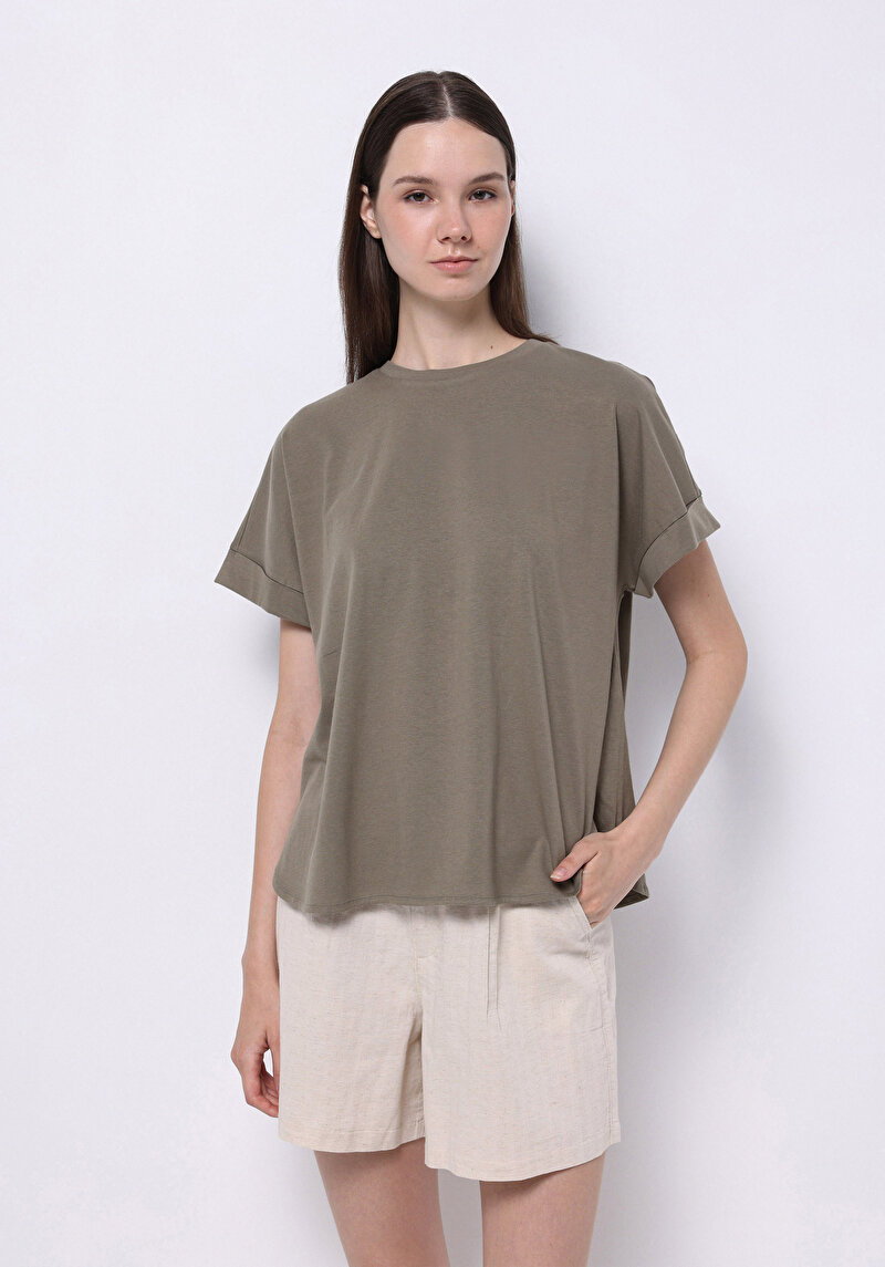 Зображення Футболка З Коротким Рукавом Жіноча Зелена  Cl1074583