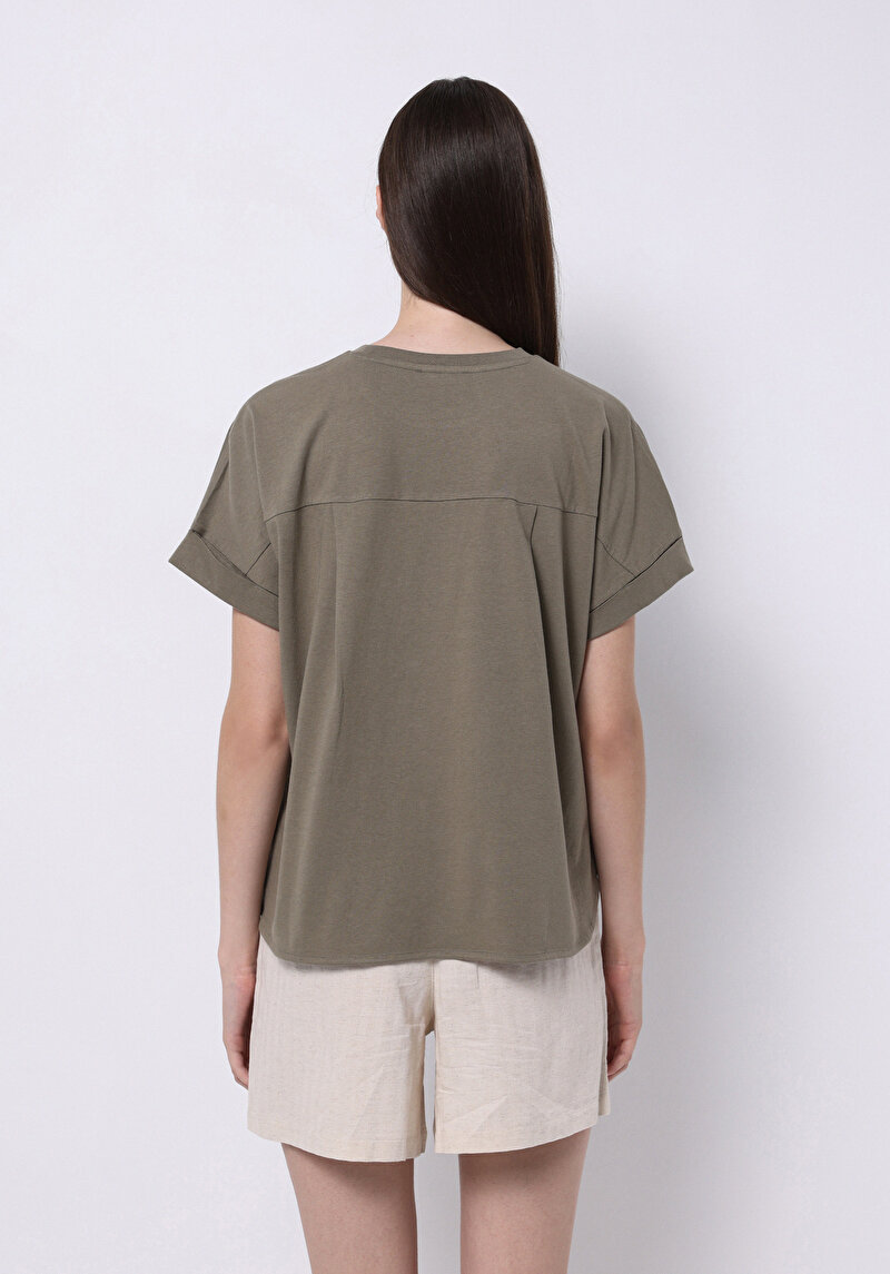 Показати інформацію про Футболка З Коротким Рукавом Жіноча Зелена  Cl1074583