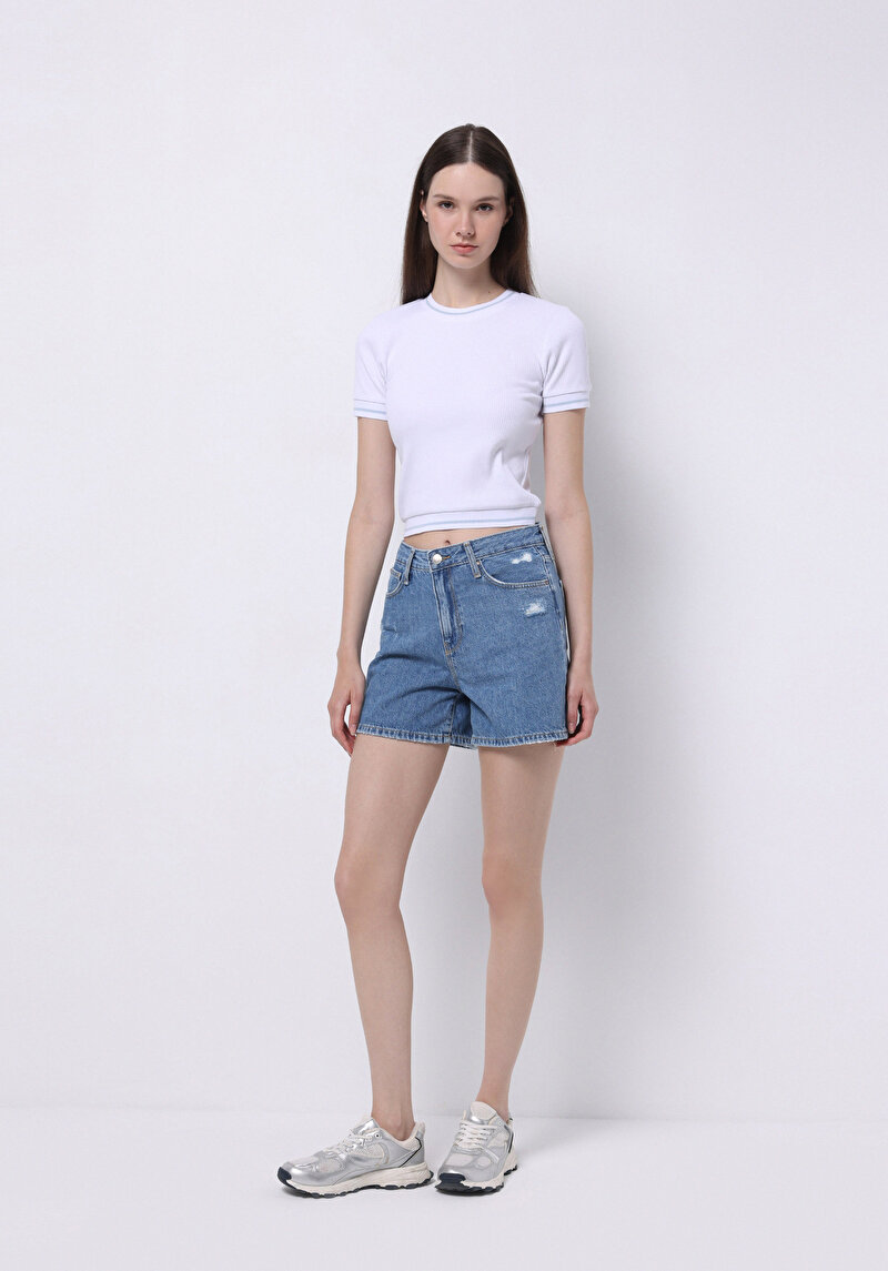 Показати інформацію про Светр Із Коротким Рукавом Жіночий Білий  Cl1074597