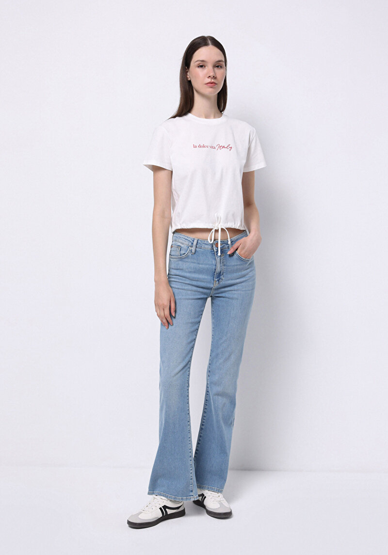 Зображення 791 Monica Джинси Жіночі Блакитні Класичного Крою Cl1074864