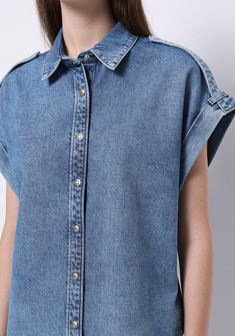 Зображення 490 Arina Сорочка З Коротким Рукавом Жіноча Блакитна Cl1074973