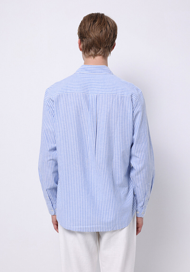 Показати інформацію про Сорочка З Довгим Рукавом Чоловіча Блакитна  Cl1074488