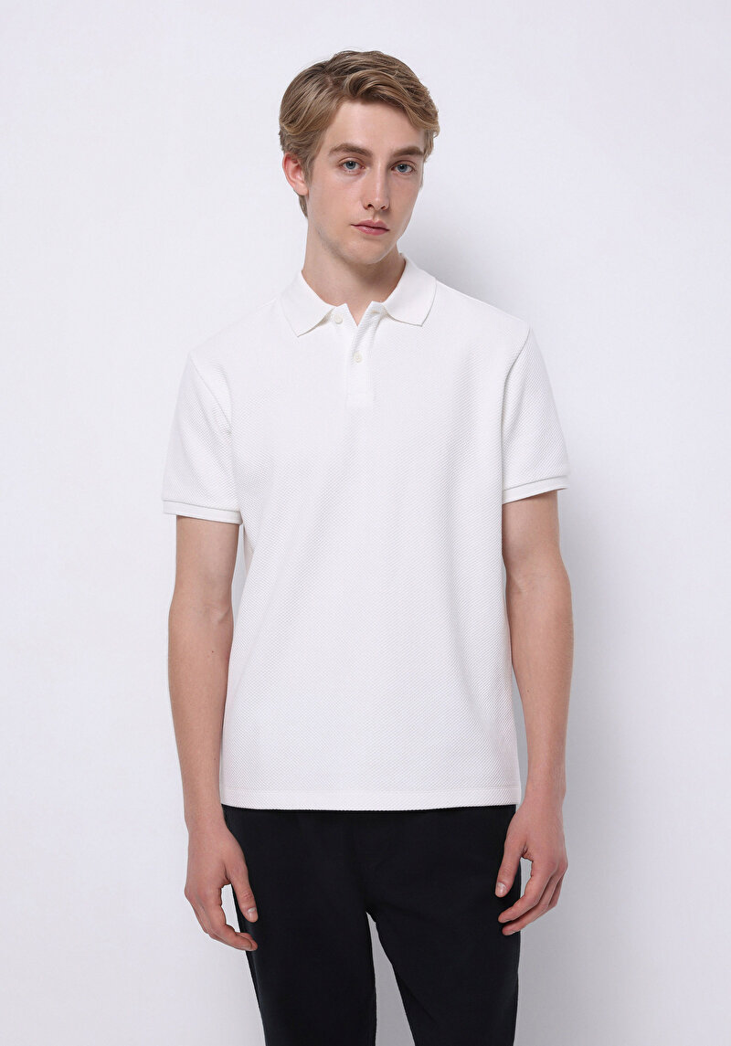 Зображення Поло З Коротким Рукавом Чоловіче Біле Cl1074715