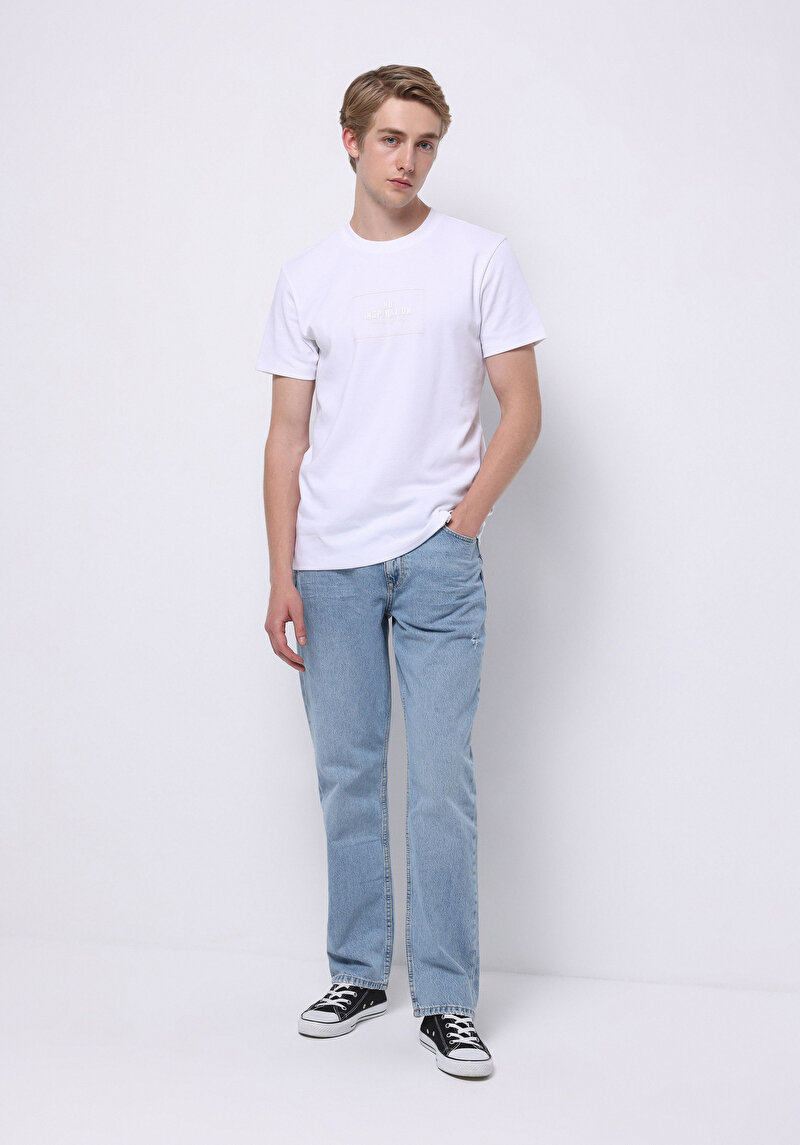 Зображення 047 Fit Джинси Чоловічі Блакитні Класичного Крою Cl1074758