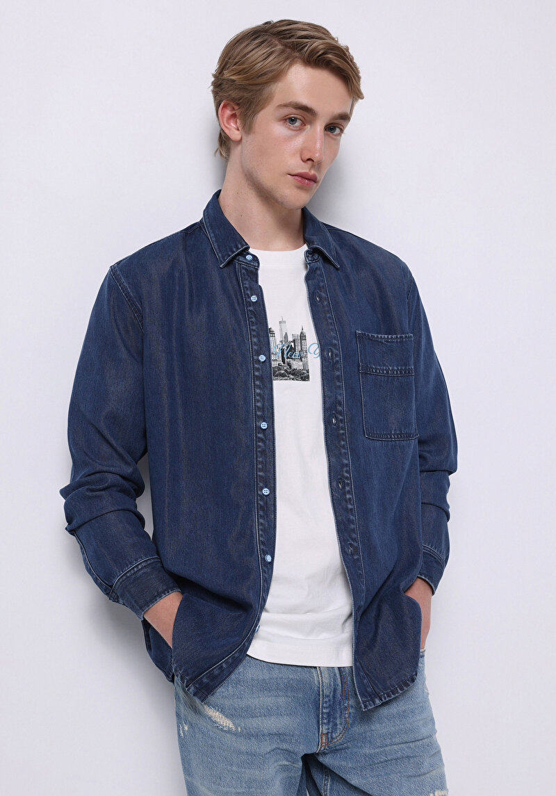 Зображення 021 Joel Сорочка З Довгим Рукавом Чоловіча Блакитна Cl1074779