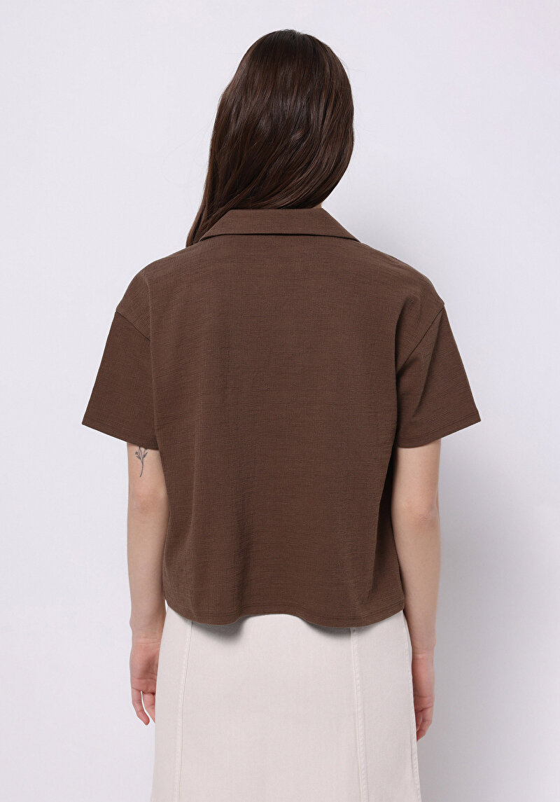 Показати інформацію про Поло З Коротким Рукавом Жіноче Коричневе  Cl1073977