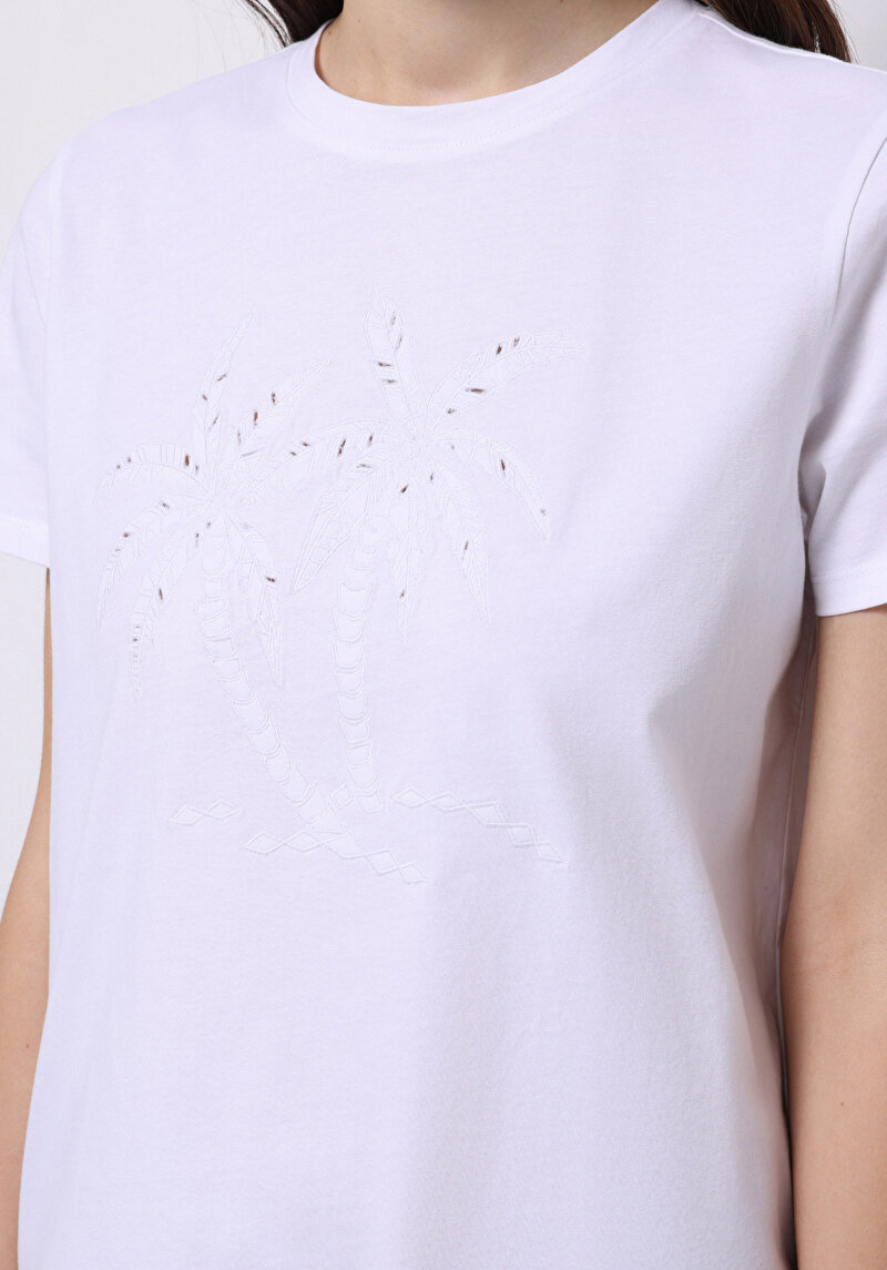 Показати інформацію про Футболка З Коротким Рукавом Жіноча Біла  Cl1074234