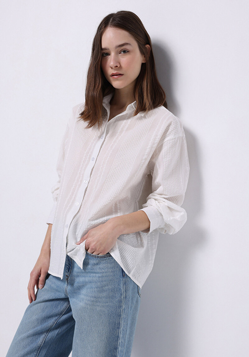 Зображення Сорочка З Довгим Рукавом Жіноча Біла  Cl1074258