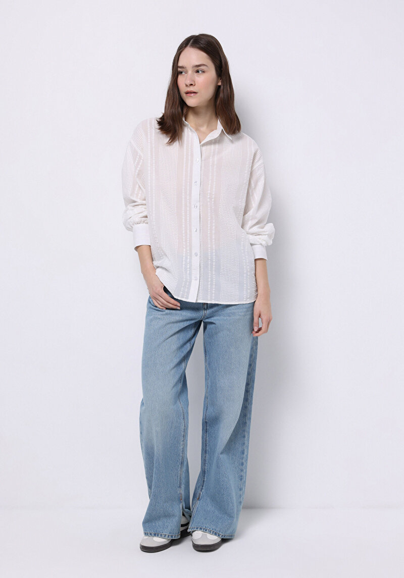 Показати інформацію про Сорочка З Довгим Рукавом Жіноча Біла  Cl1074258