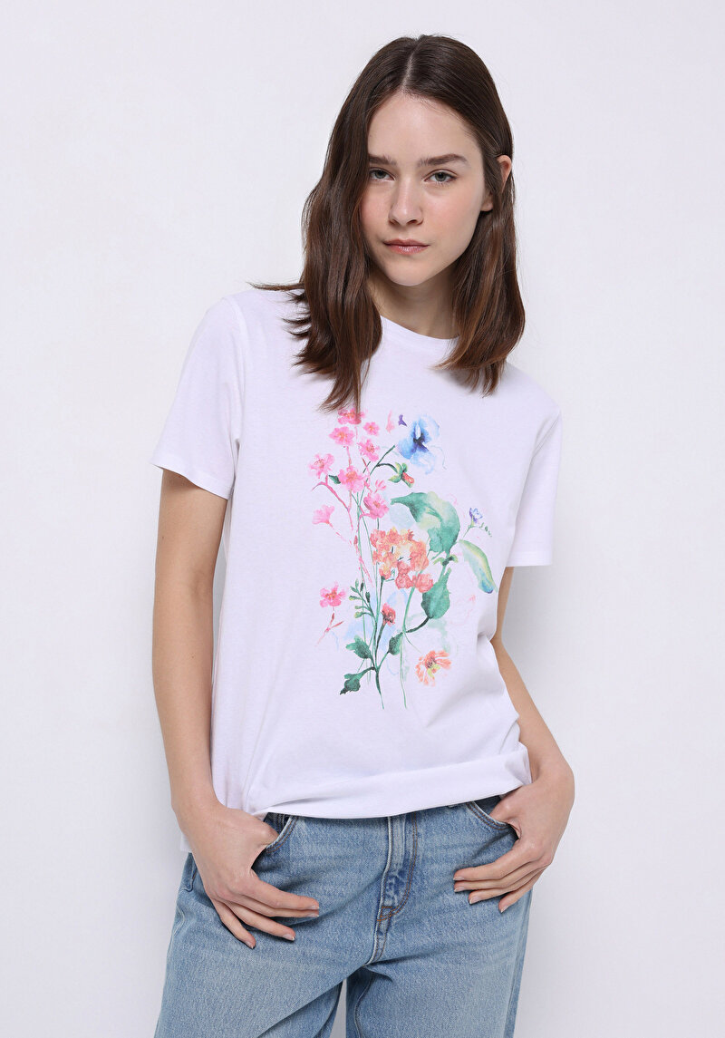 Зображення Футболка З Коротким Рукавом Жіноча Біла  Cl1074309