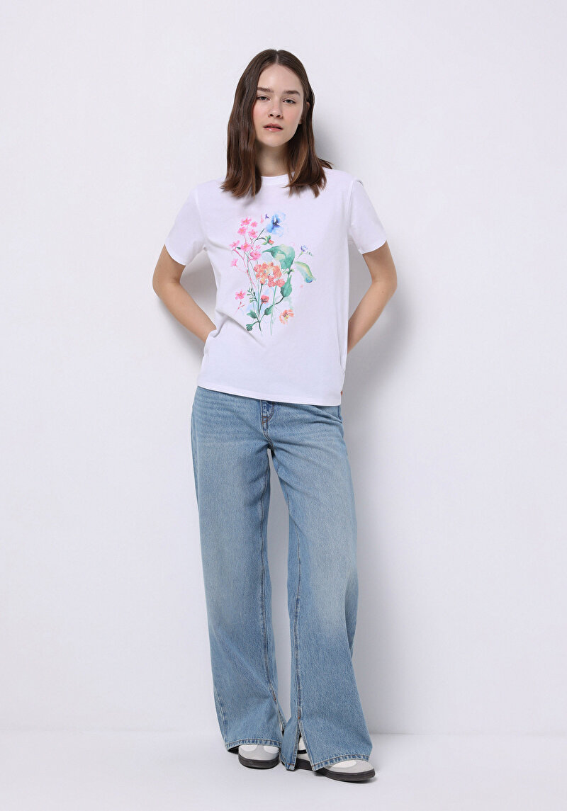 Показати інформацію про Футболка З Коротким Рукавом Жіноча Біла  Cl1074309