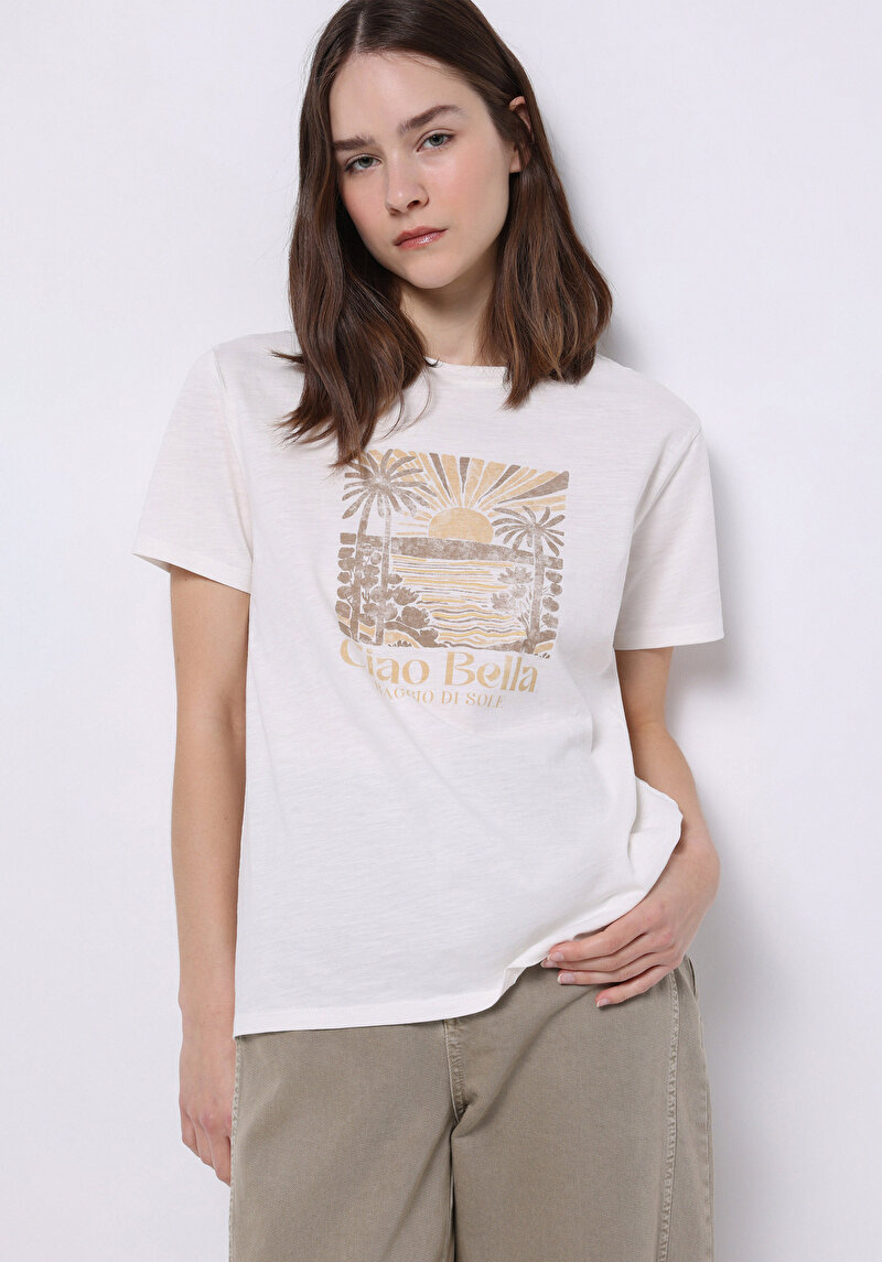 Зображення Футболка З Коротким Рукавом Жіноча Біла  Cl1074318