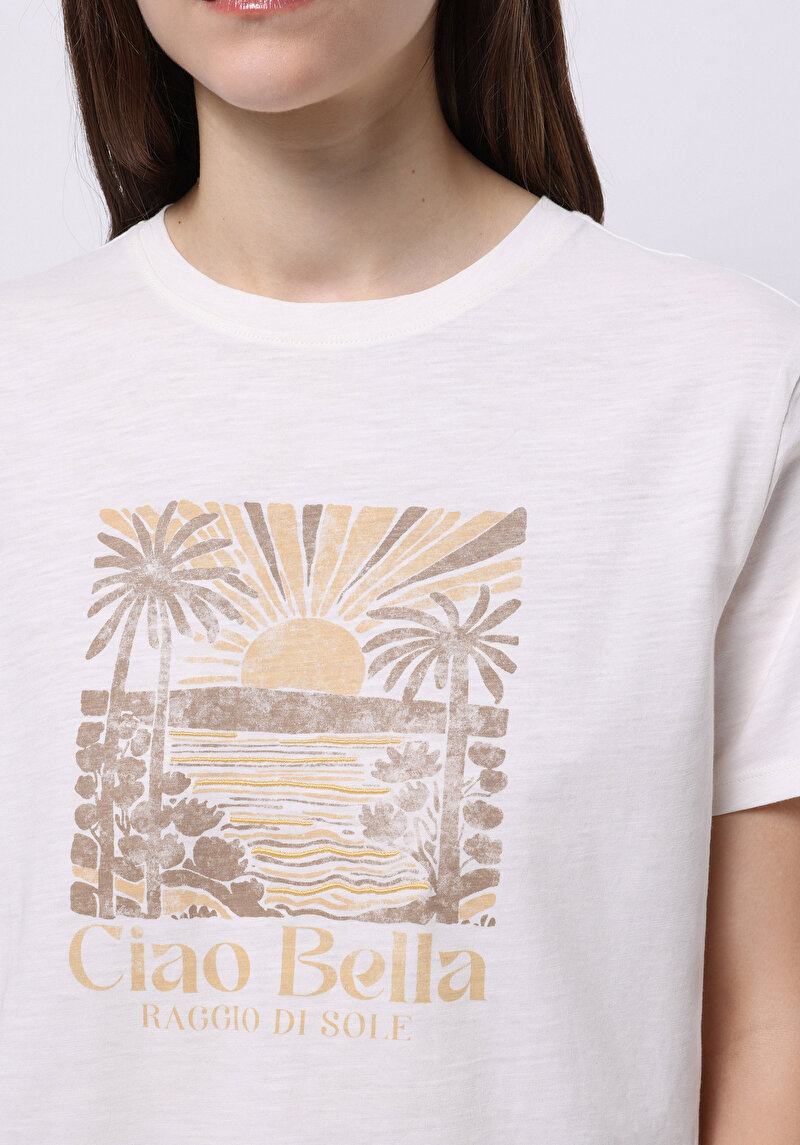 Показати інформацію про Футболка З Коротким Рукавом Жіноча Біла  Cl1074318