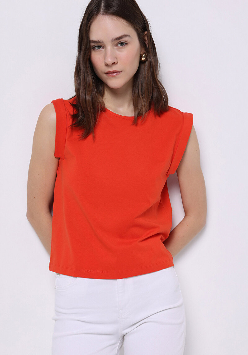 Зображення Блуза З Коротким Рукавом Жіночий Червона  Cl1074320