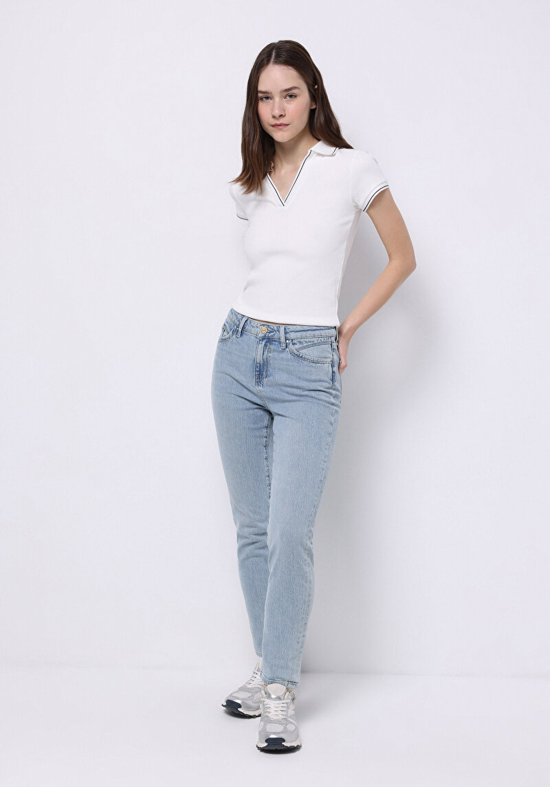 Показати інформацію про 703 Carla Джинси Жіночі  Вузького Крою Cl1074856