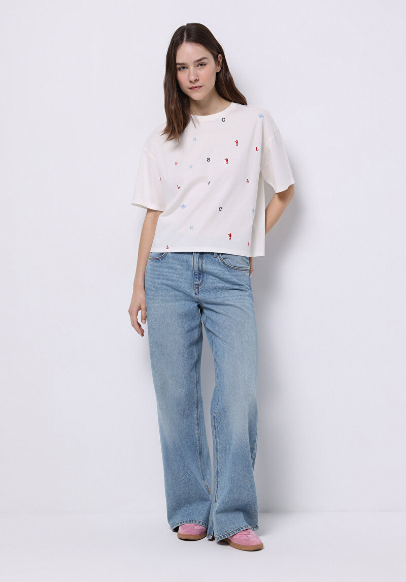 Показати інформацію про Футболка З Коротким Рукавом Жіноча Біла  Cl1075038