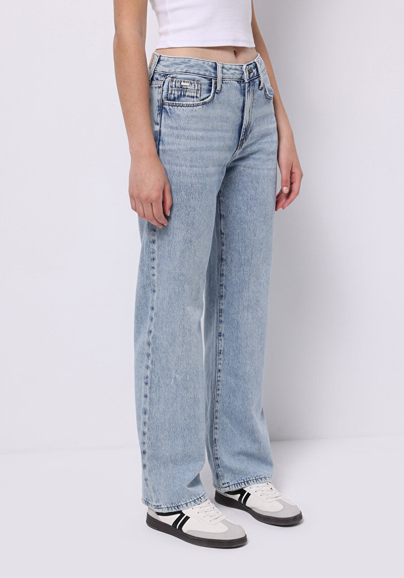 Зображення Джинси Жіночі Блакитні Прямого Крою Cl1075119