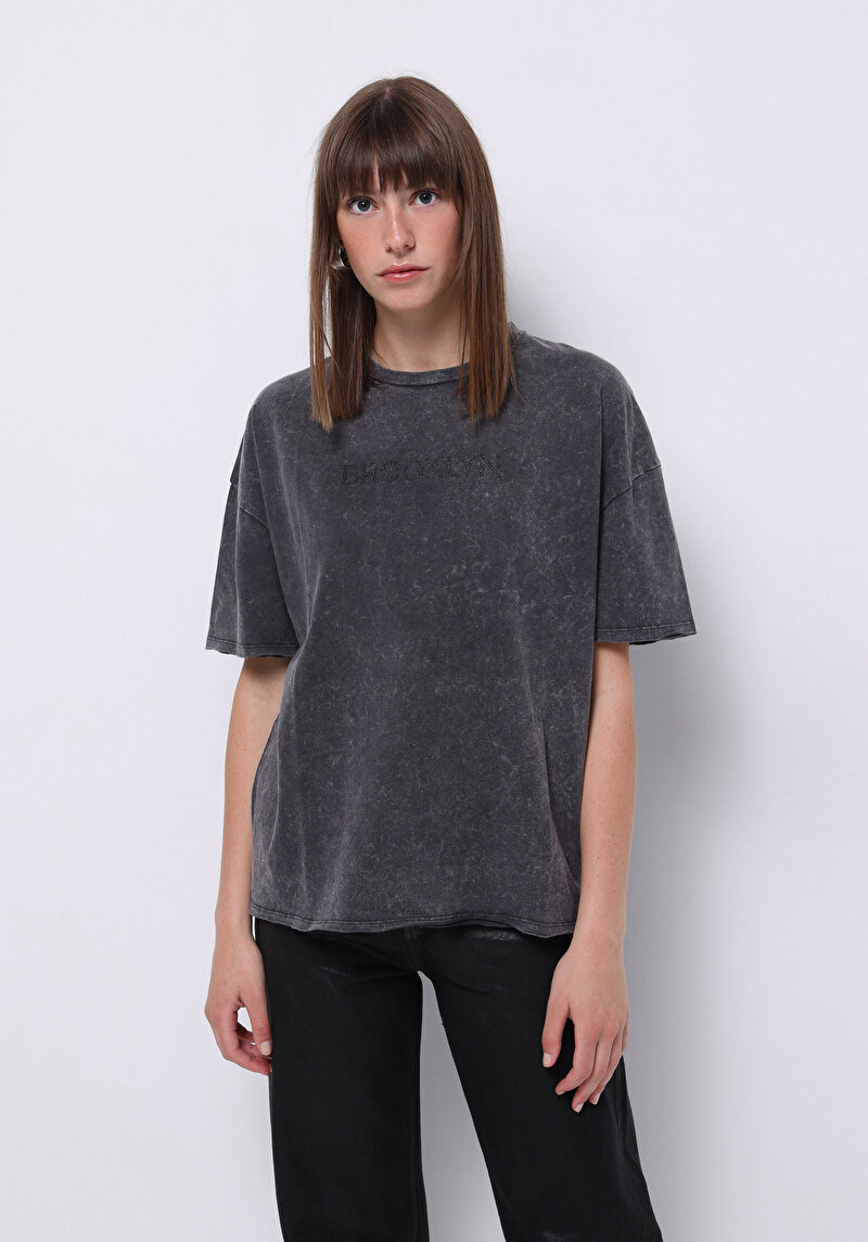 Зображення Футболка З Коротким Рукавом Жіноча Сіра  Cl1075471