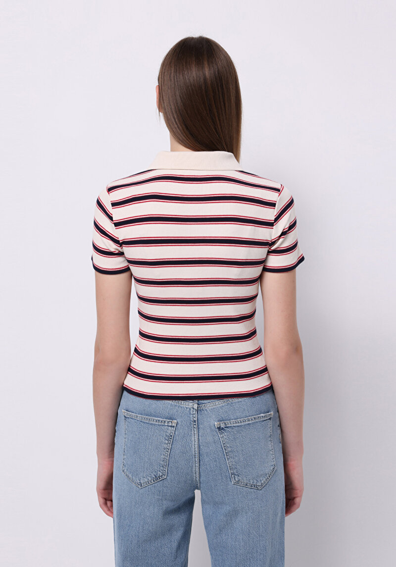 Показати інформацію про Поло З Коротким Рукавом Жіноче Бежеве  Cl1075503