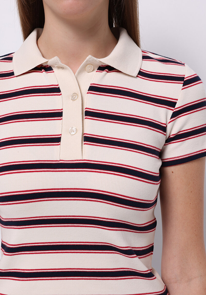 Показати інформацію про Поло З Коротким Рукавом Жіноче Бежеве  Cl1075503