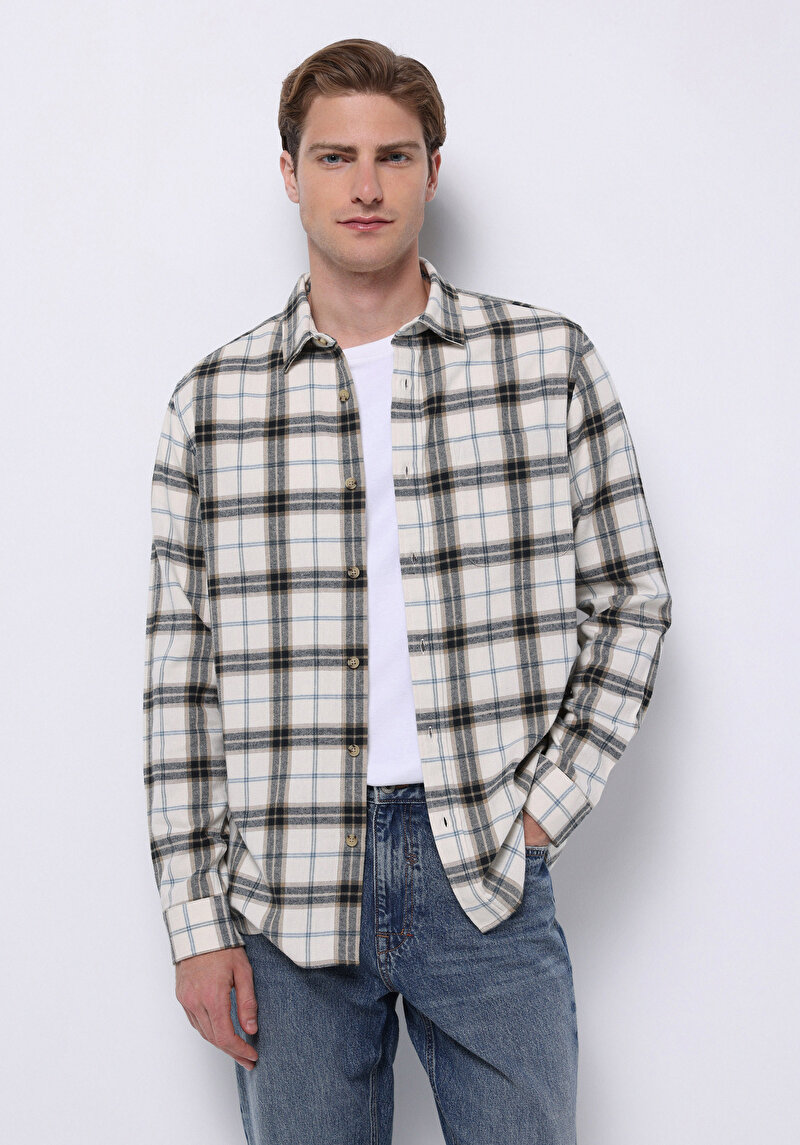 Зображення Сорочка З Довгим Рукавом Чоловіча Бежева  Cl1075356