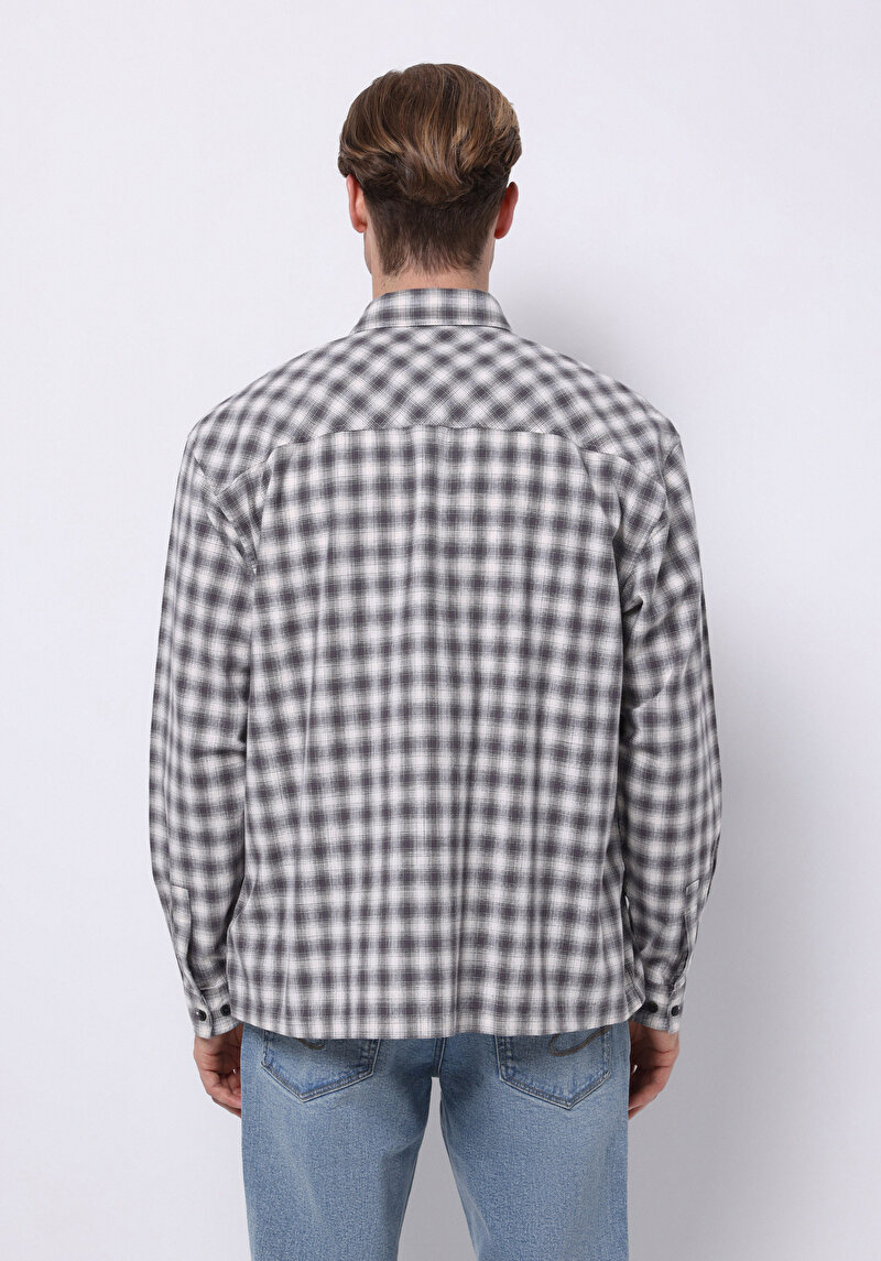 Показати інформацію про Сорочка З Довгим Рукавом Чоловіча Сіра  Cl1075649