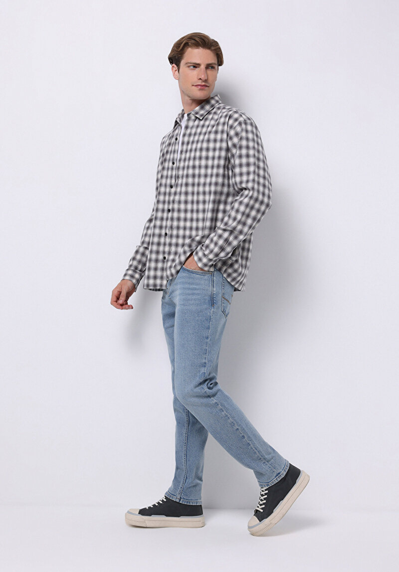 Показати інформацію про Сорочка З Довгим Рукавом Чоловіча Сіра  Cl1075649