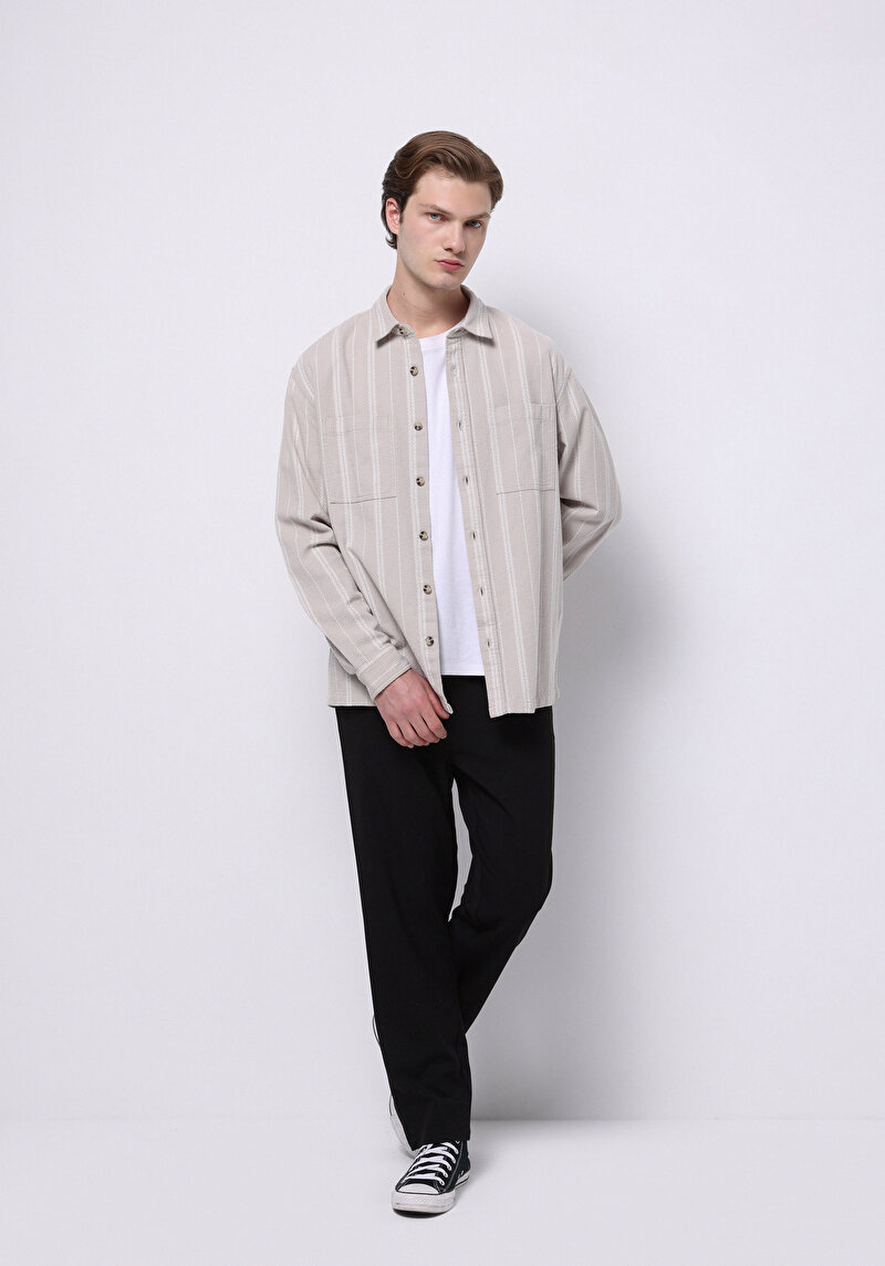 Показати інформацію про Сорочка З Довгим Рукавом Чоловіча Бежева  Cl1075307