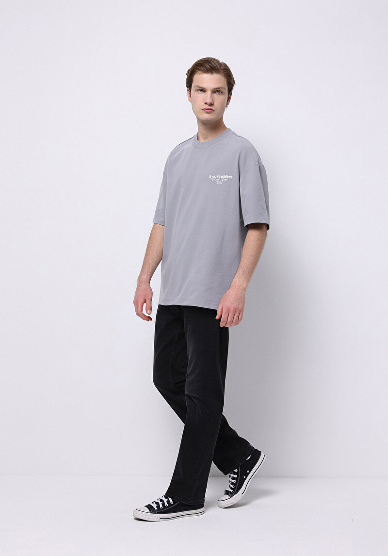 Показати інформацію про Футболка З Коротким Рукавом Чоловіча Сіра  Cl1075385