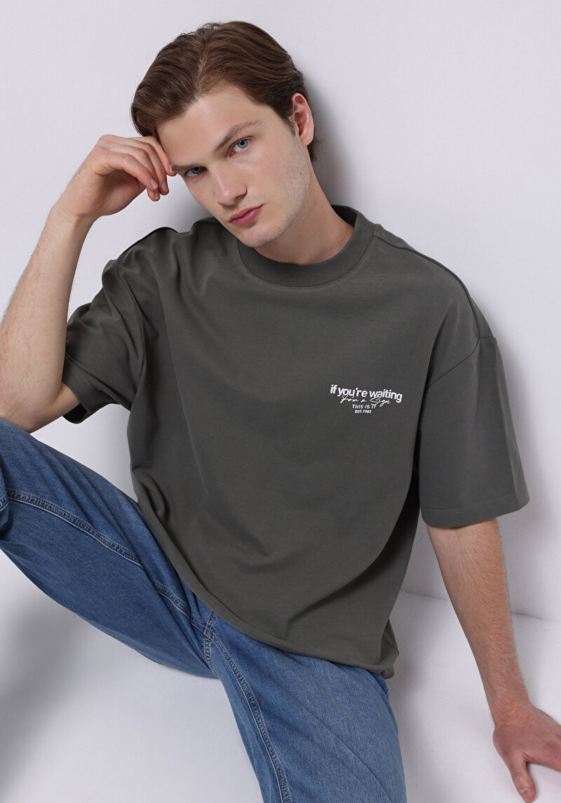 Показати інформацію про Футболка З Коротким Рукавом Чоловіча Зелена  Cl1075385