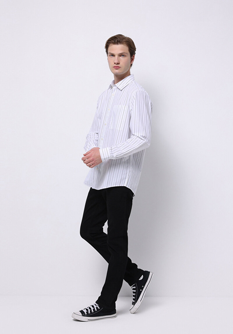 Показати інформацію про Сорочка З Довгим Рукавом Чоловіча Біла  Cl1075651