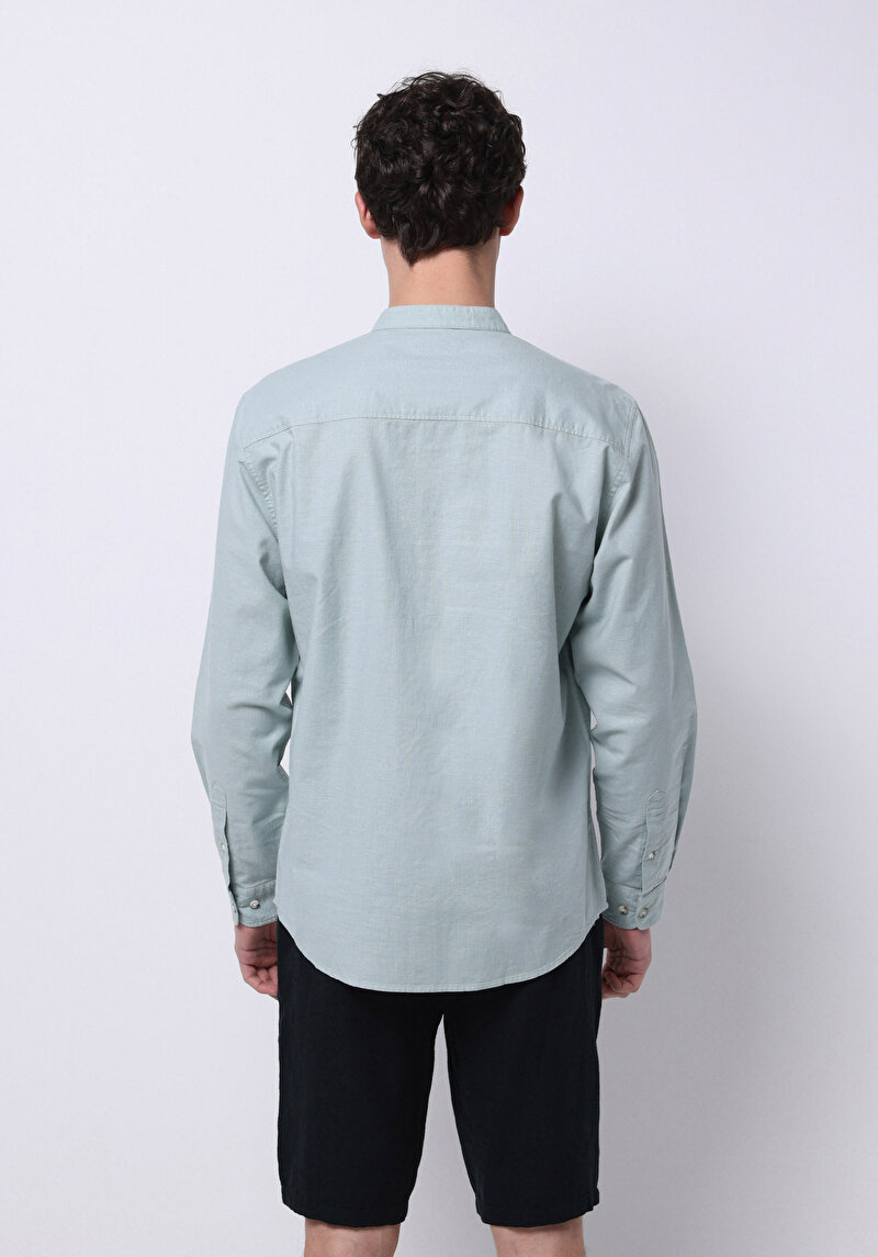 Показати інформацію про Сорочка З Довгим Рукавом Чоловіча Зелена  Cl1070508