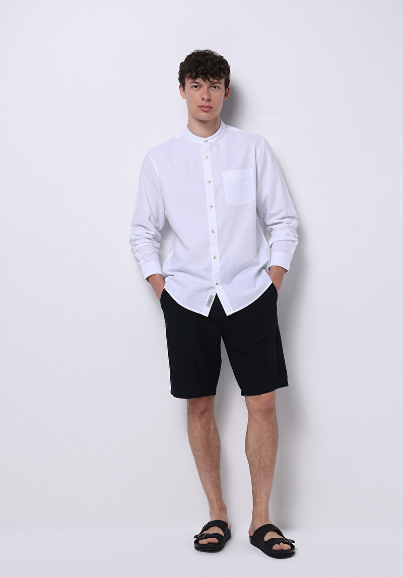 Показати інформацію про Сорочка З Довгим Рукавом Чоловіча Біла  Cl1070508