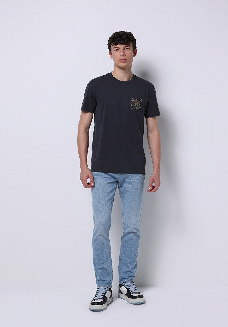 Зображення 044 Karl Джинси Чоловічі Блакитні Прямого Крою Cl1074730