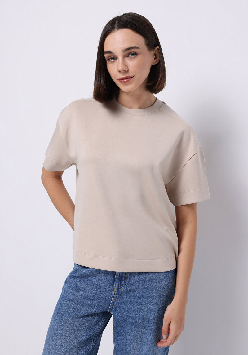 Зображення Футболка З Коротким Рукавом Жіноча Бежева  Cl1075523